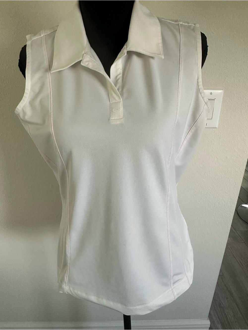 Nike White Dri-FIT Golf Polo